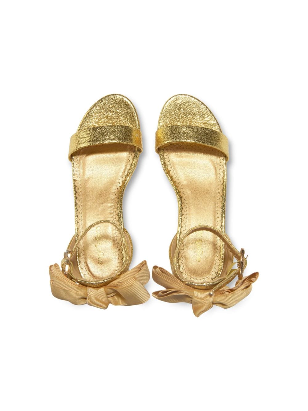 ANGEL'S FACE KIDS 35mm bow metallic sandals Gold