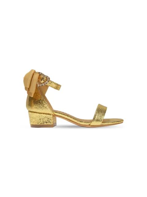 ANGEL'S FACE KIDS 35mm bow metallic sandals