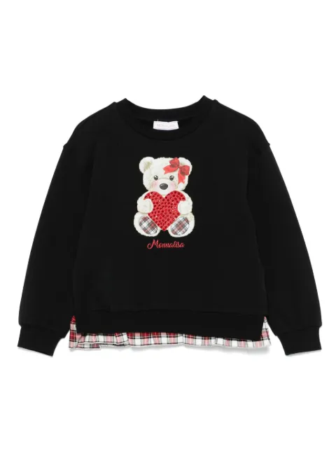 Monnalisa rhinestone teddy bear sweatshirt