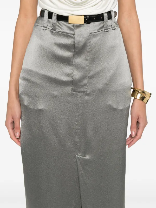 Womens silk midi skirt hotsell