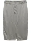 Saint Laurent silk midi skirt - Grey