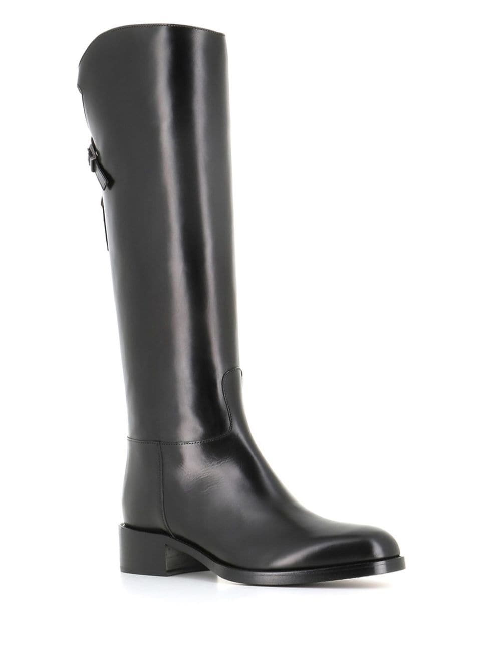 Sartore knee-high leather boots - Zwart