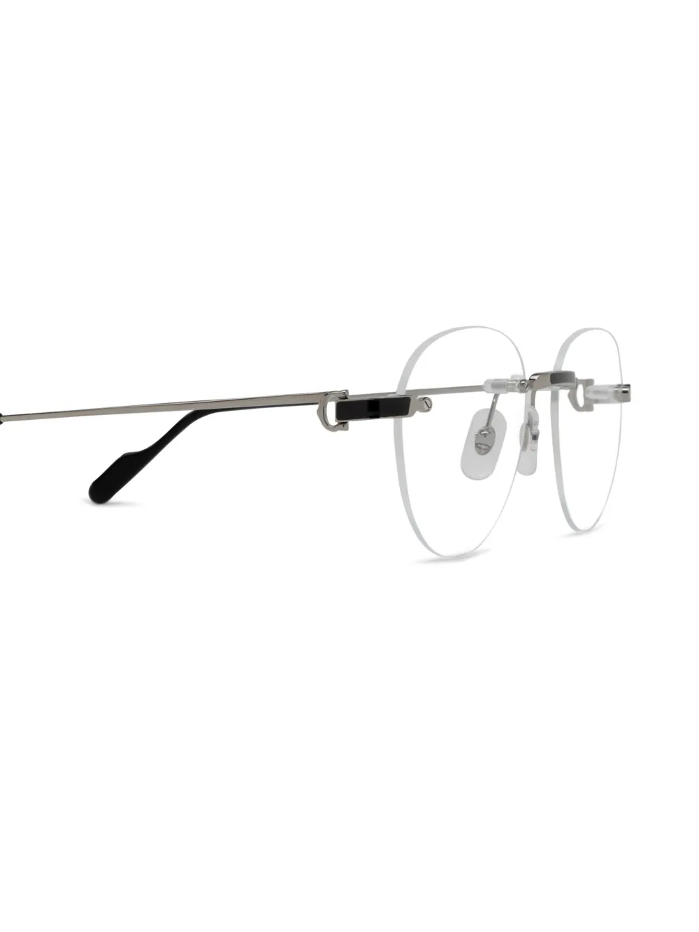 Cartier Round-frame Glasses In Grey