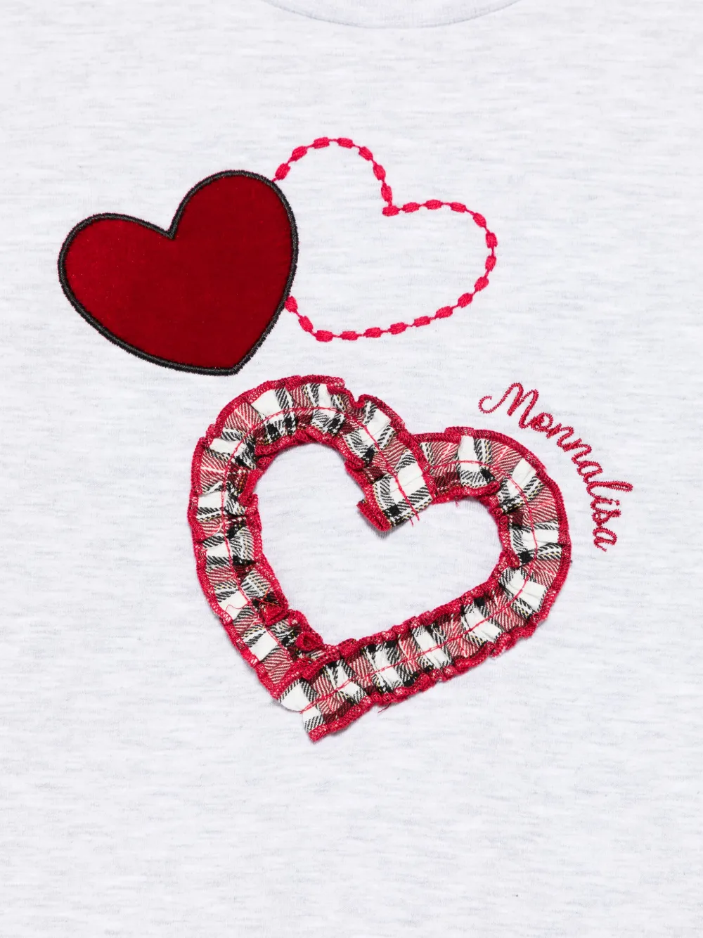 Monnalisa Sweaterjurk met hartprint Grijs
