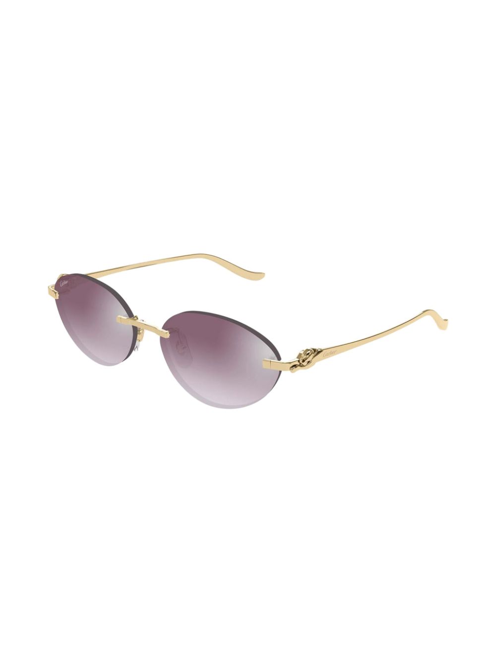 Cartier Eyewear Zonnebril met ovalen montuur - Goud