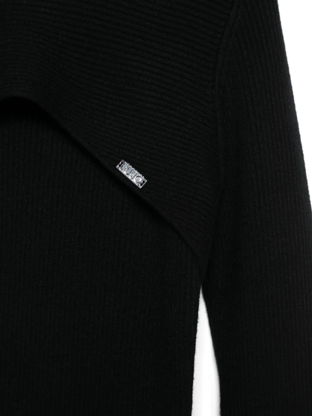 Liu Jo Kids Ribgebreide jurk Zwart
