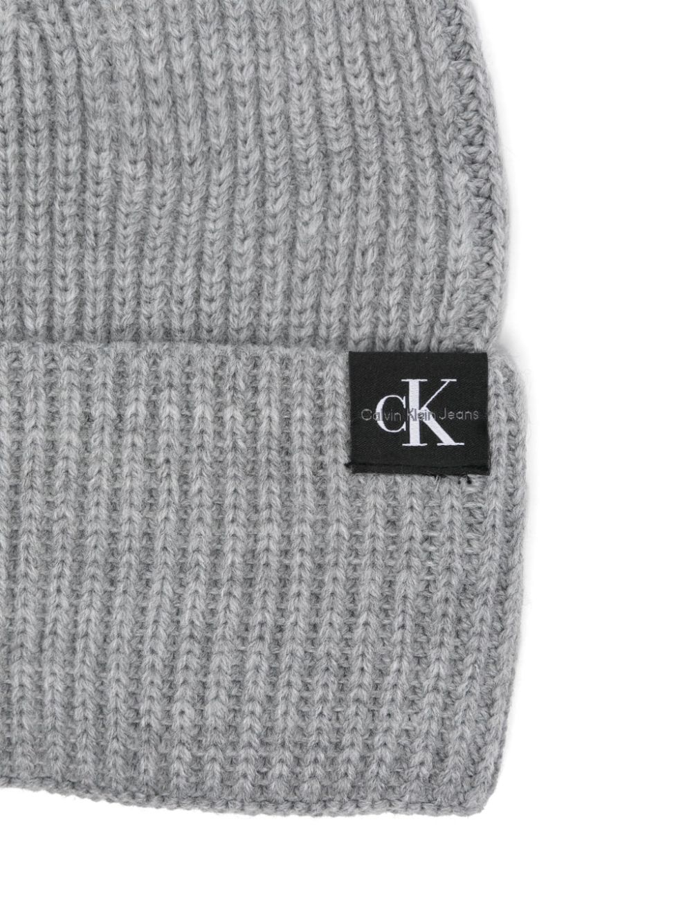 Calvin Klein Kids Muts met logopatch - Grijs