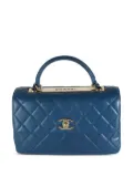 CHANEL Pre-Owned 2017-2018 medium diamond-quilted handbag - Blue