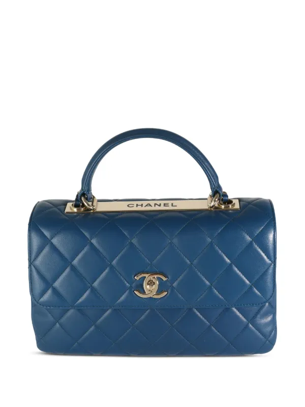 CHANEL ブルーキルティングバッグ CHANEL ブルーキルティングバッグ