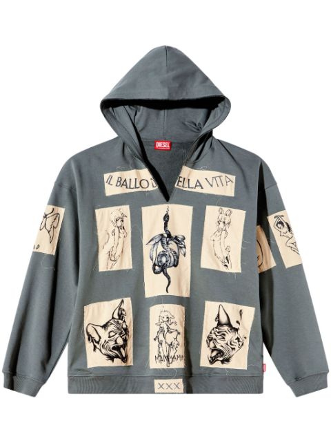 Diesel x Damiano David S-Boxt hoodie Men