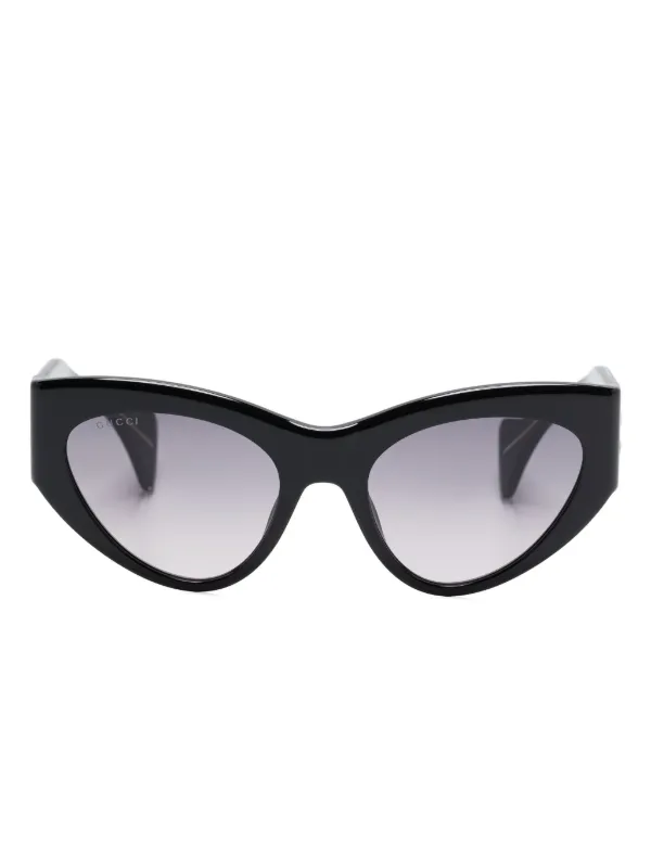 GUCCI キャットアイサングラス Gucci Eyewear キャットアイ サングラス | ブラック | FARFETCH JP