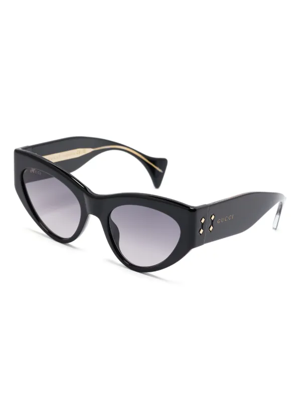 Gucci Eyewear キャットアイ サングラス | ブラック | FARFETCH JP