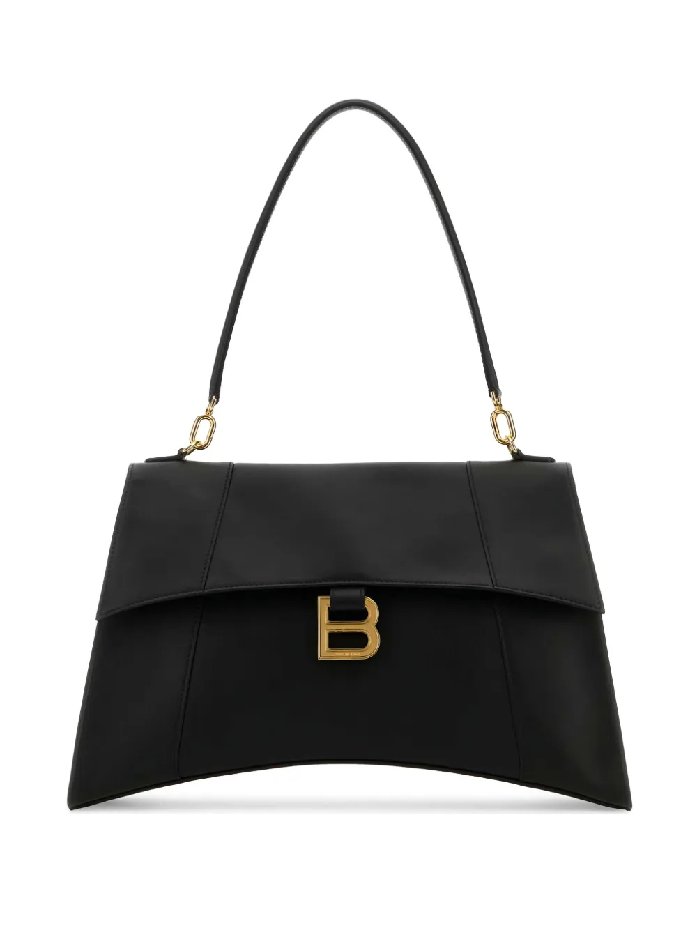 Balenciaga アワーグラス ソフト ショルダーバッグ M - ブラック Balenciaga アワーグラス ソフト ショルダーバッグ M - ブラック