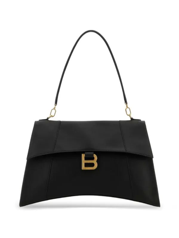 Balenciaga アワーグラス ソフト ショルダーバッグ M | ブラック