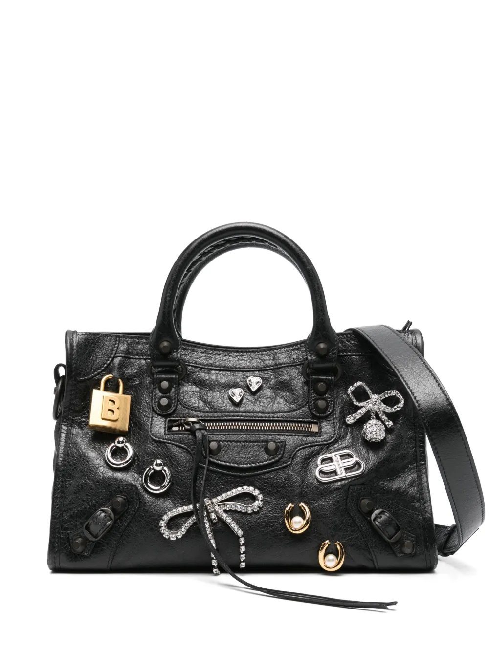 Balenciaga Kleine Le City Pins shopper Zwart