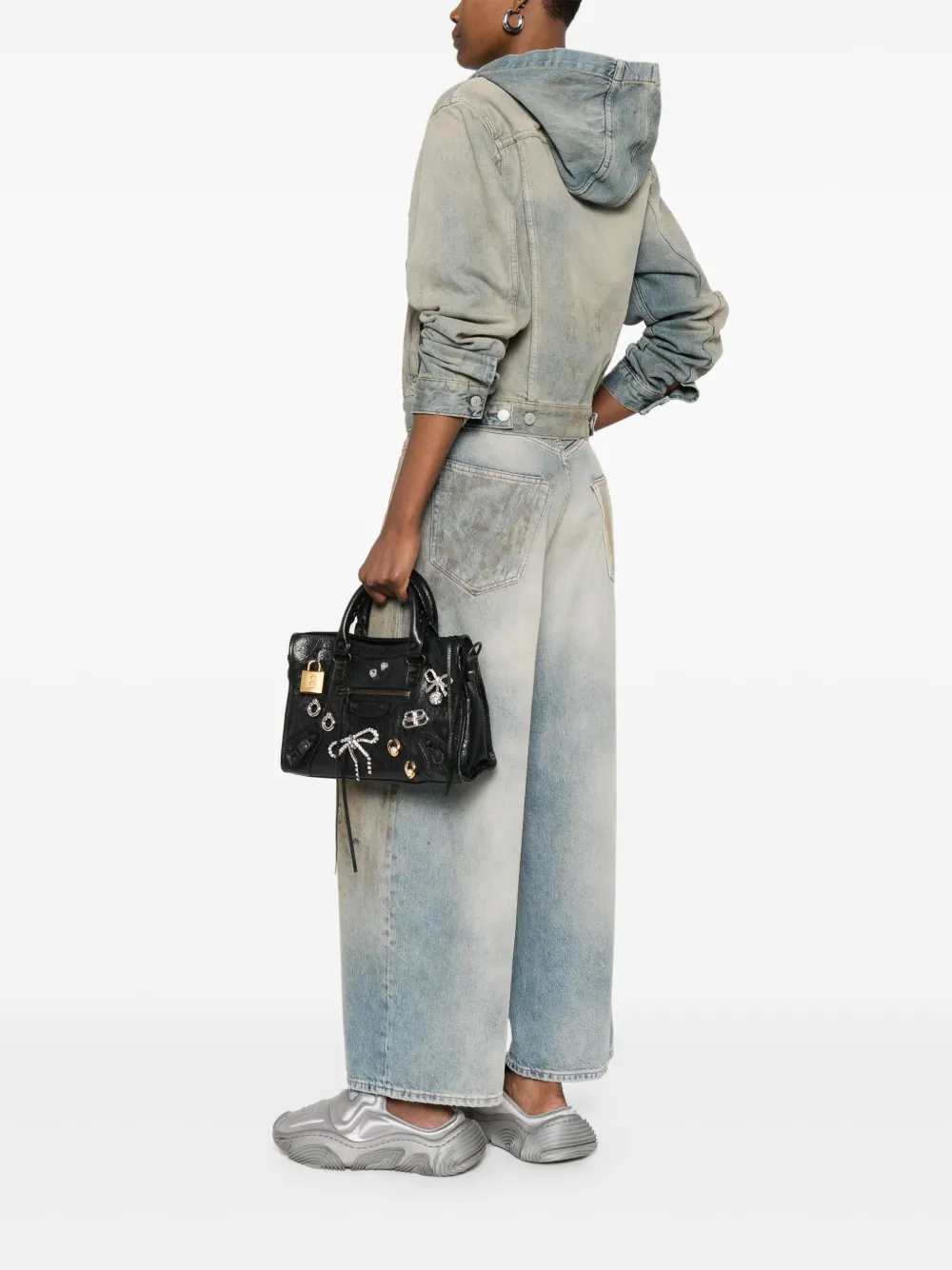 Balenciaga Kleine Le City Pins shopper Zwart