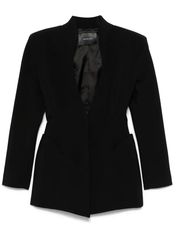 Mugler Fitted-waist Blazer in Black