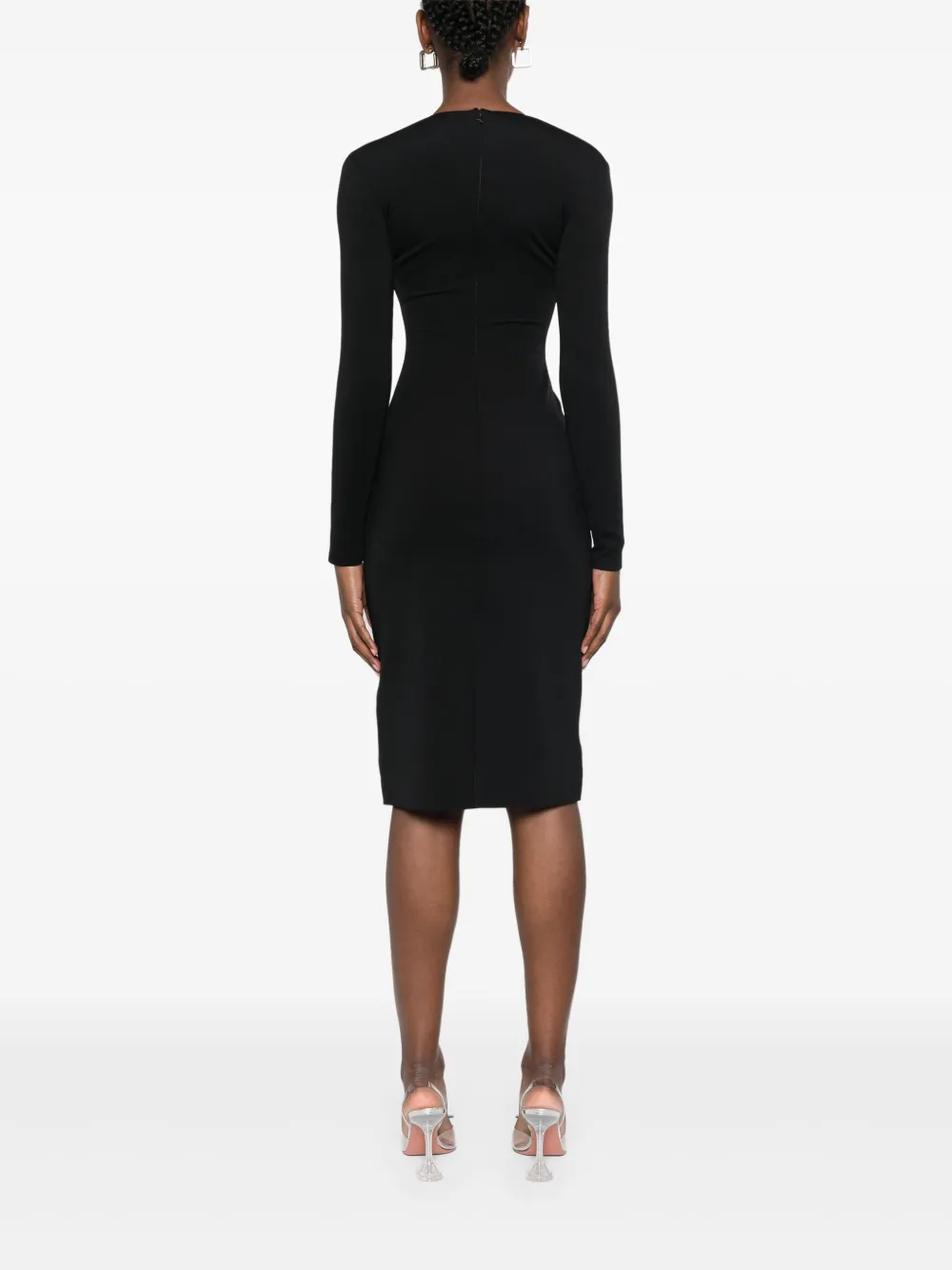 MUGLER DOUBLE-LAYER MIDI DRESS