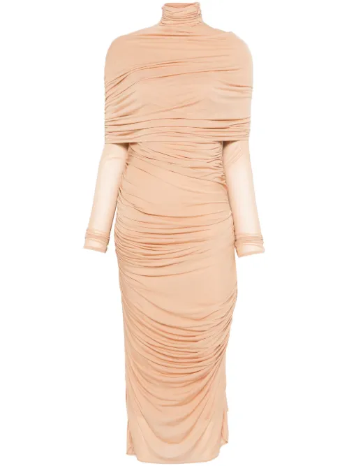 Robe froncée à effet de transparence - Mugler - Modalova