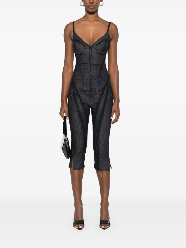 デニム・ジーパン MUGLER SS25 BALOON CORSET DENIM (PA0487211 6048) Mugler Illusion Denim Corset | H.Lorenzo