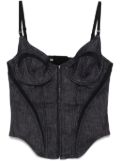 Mugler denim corset - Black