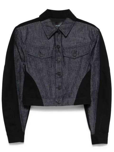 Mugler colour-block denim jacket