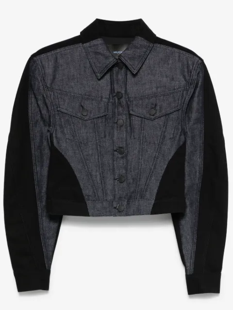 Mugler Jeansjacke in Colour-Block-Optik