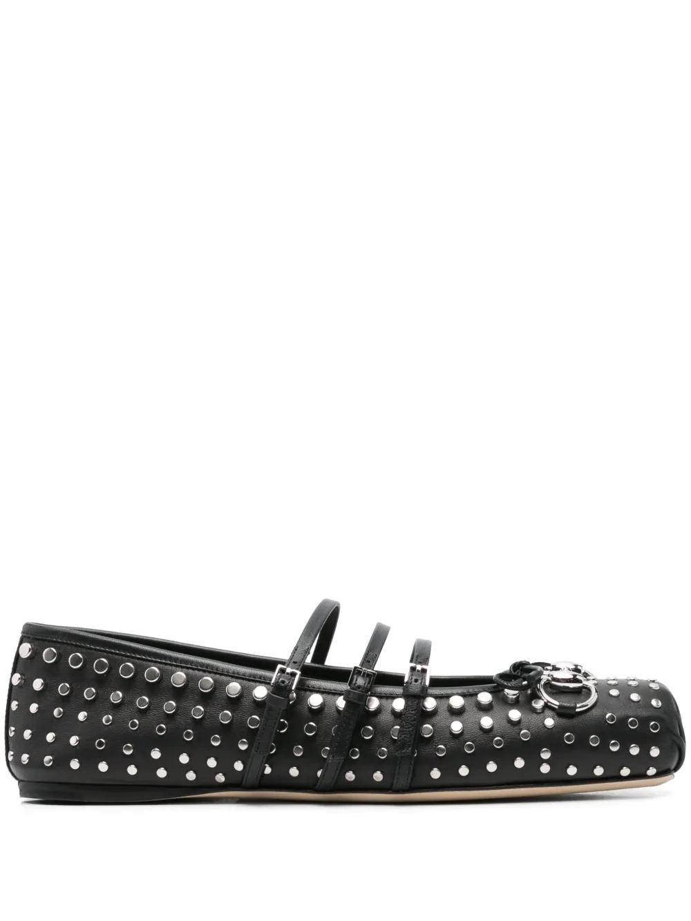 stud-embellished ballet flats