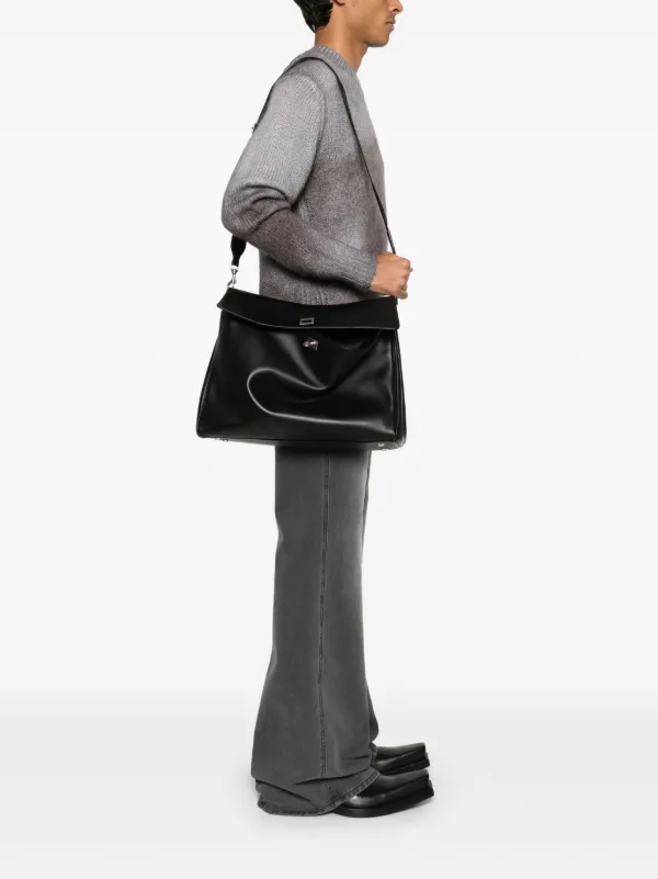 Balenciaga Locker レザーショルダーバッグ M | ブラック