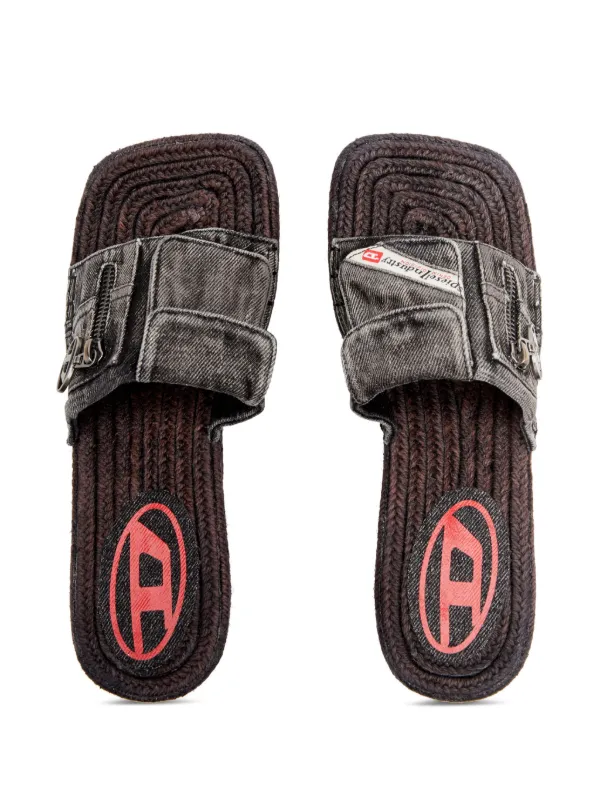 【DIESEL】ブラック D-Ibiza 40 Pck ヒールサンダル Diesel D-Ibiza 40 PCK Mules | Black | FARFETCH