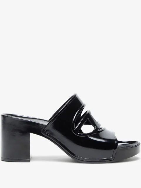Diesel SA-Bonnie-heeled rubber slides with cut-out logo