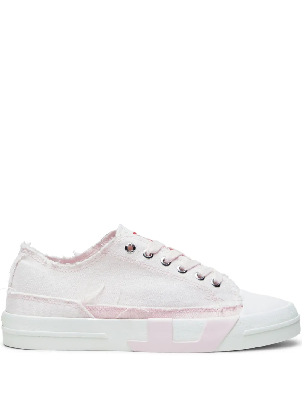 Diesel frayed-detailing trainers Pink