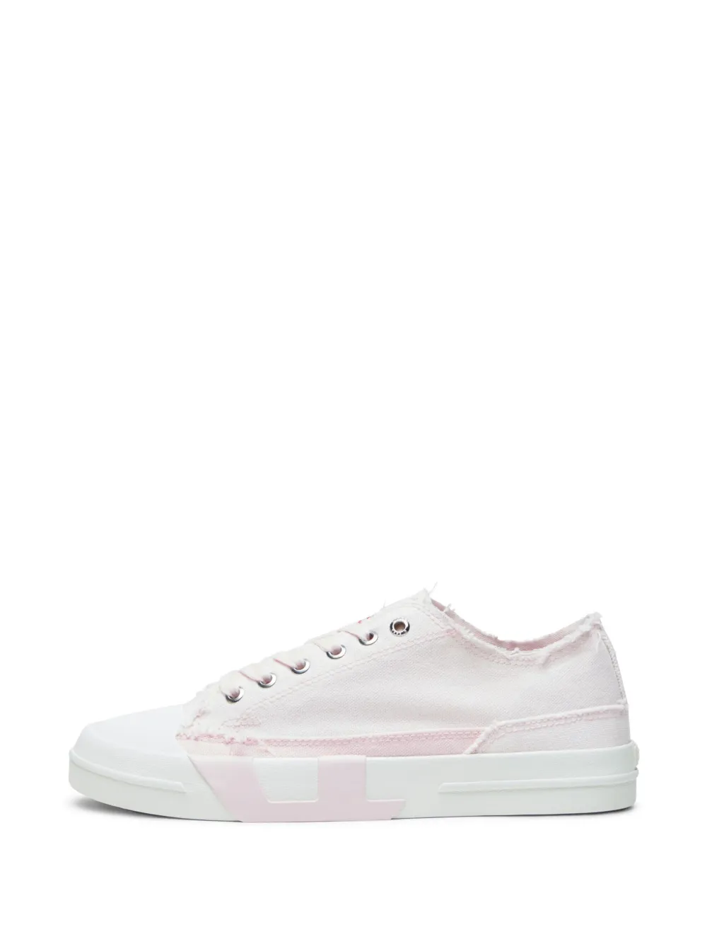 Diesel frayed-detailing trainers Pink