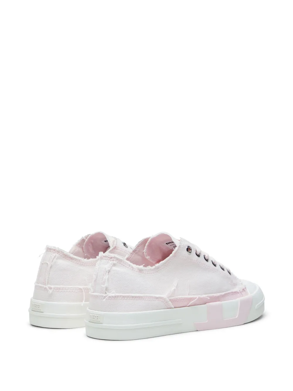 Diesel frayed-detailing trainers Pink