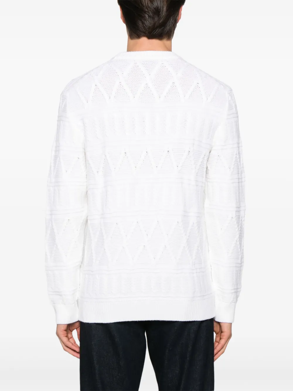 Zegna Kabelgebreide trui Wit