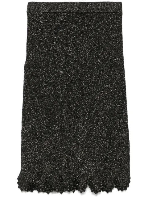 Chloé scallop knitted midi skirt