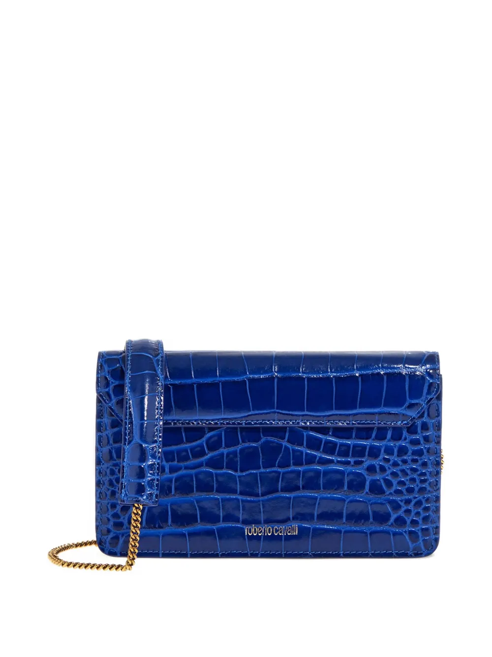 ROBERTO CAVALLI CROCODILE-EFFECT SHOULDER BAG 