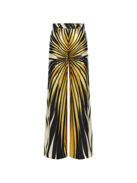 Roberto Cavalli Ray of Gold silk palazzo pants