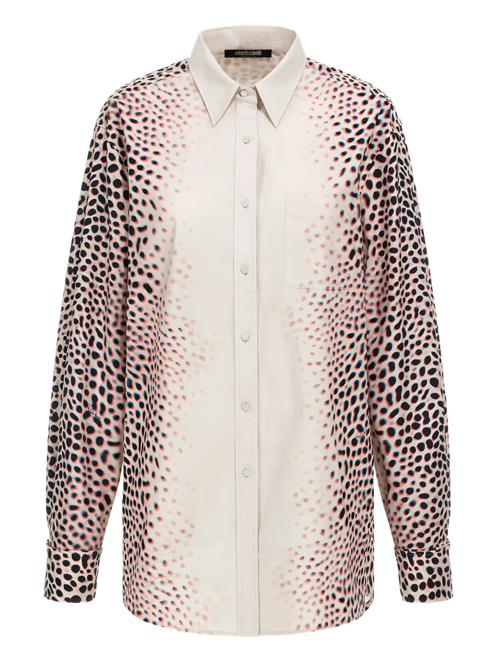 Roberto Cavalli print mini shirt dress | Neutrals | Image 1