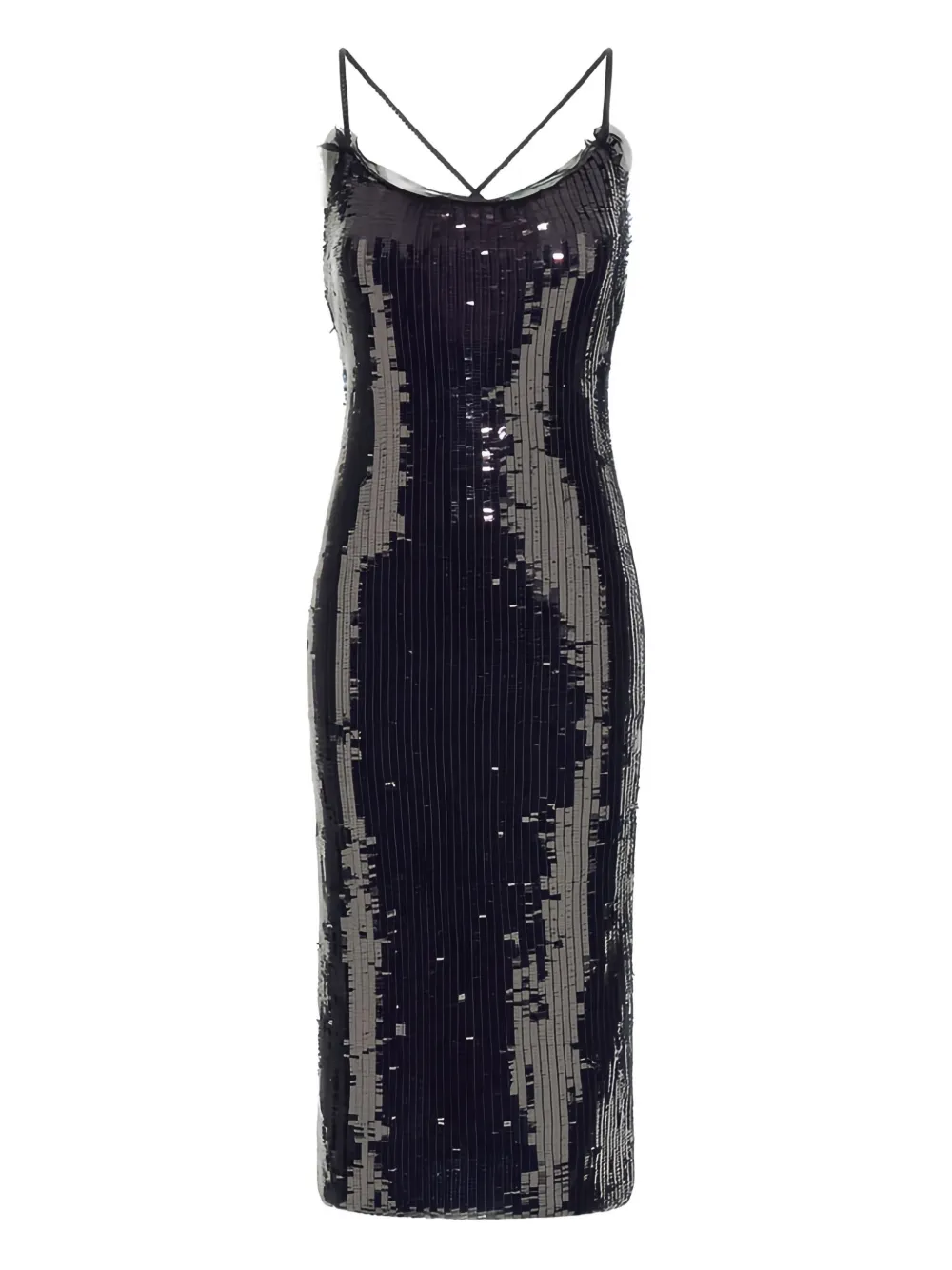 Roberto Cavalli sequin-embellished cross-back dress | Black | Image 1