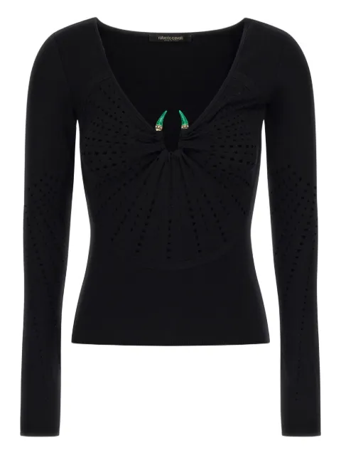 Roberto Cavalli Fang-plaque jumper