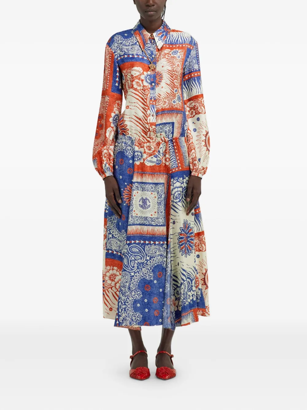 Roberto Cavalli patchwork paisley-pattern silk dress | Day Dresses | Image 2