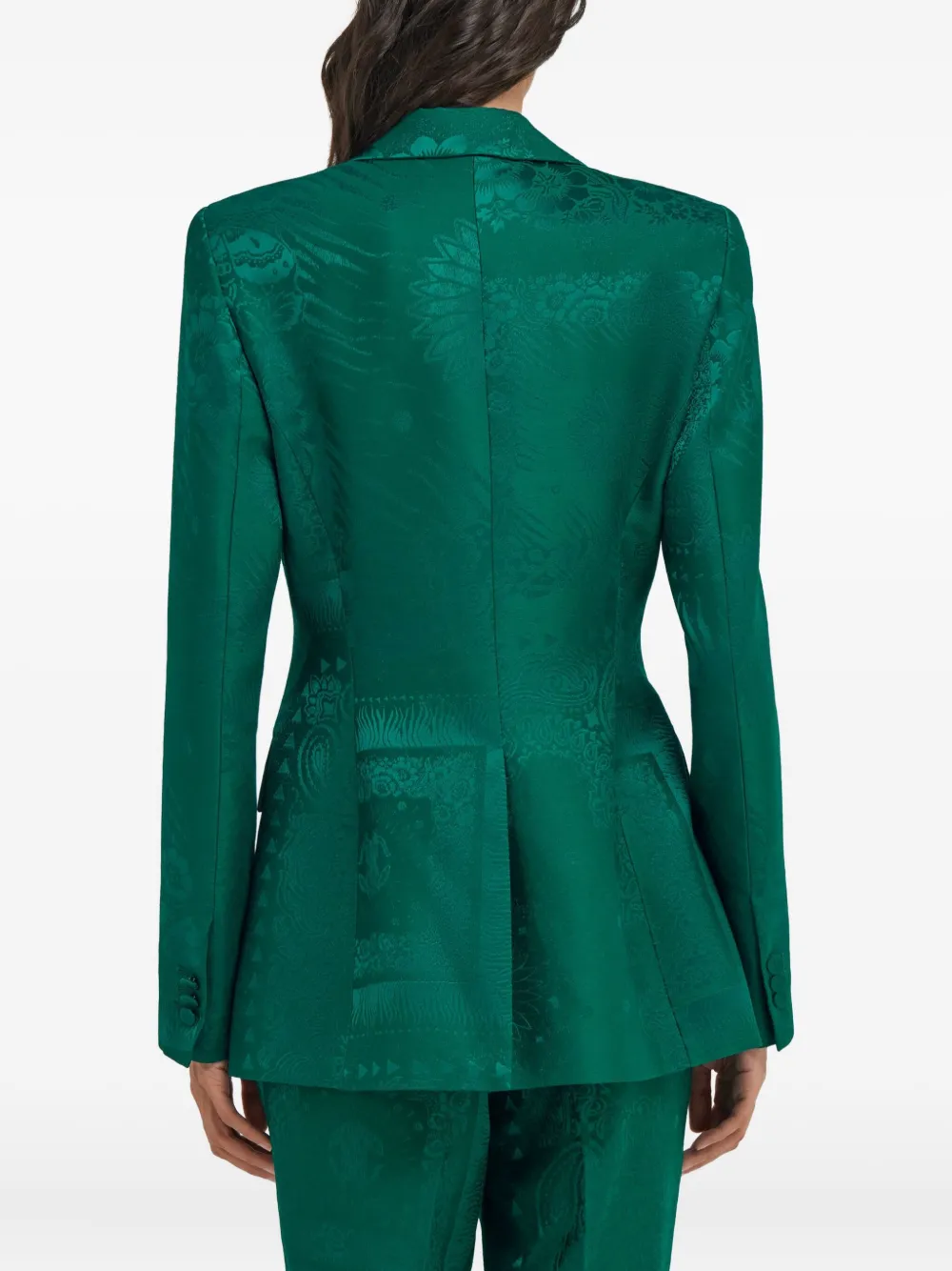 Shop Roberto Cavalli Patterned-jacquard Blazer