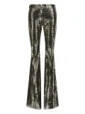 Roberto Cavalli crocodile-effect leather trousers - Silver
