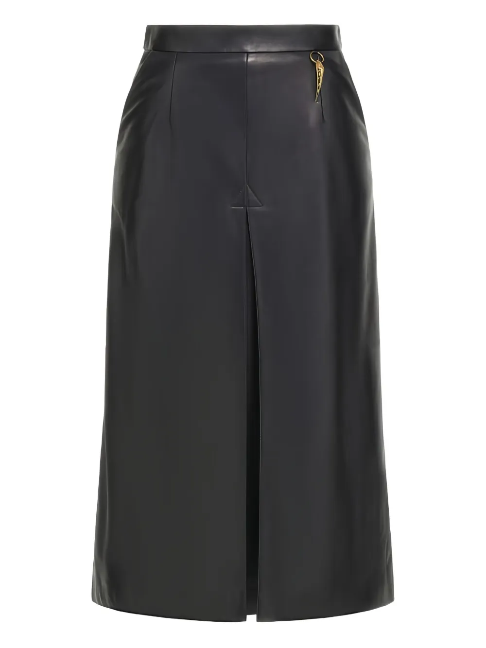 Roberto Cavalli leather pleat-front midi skirt | Black | Image 1