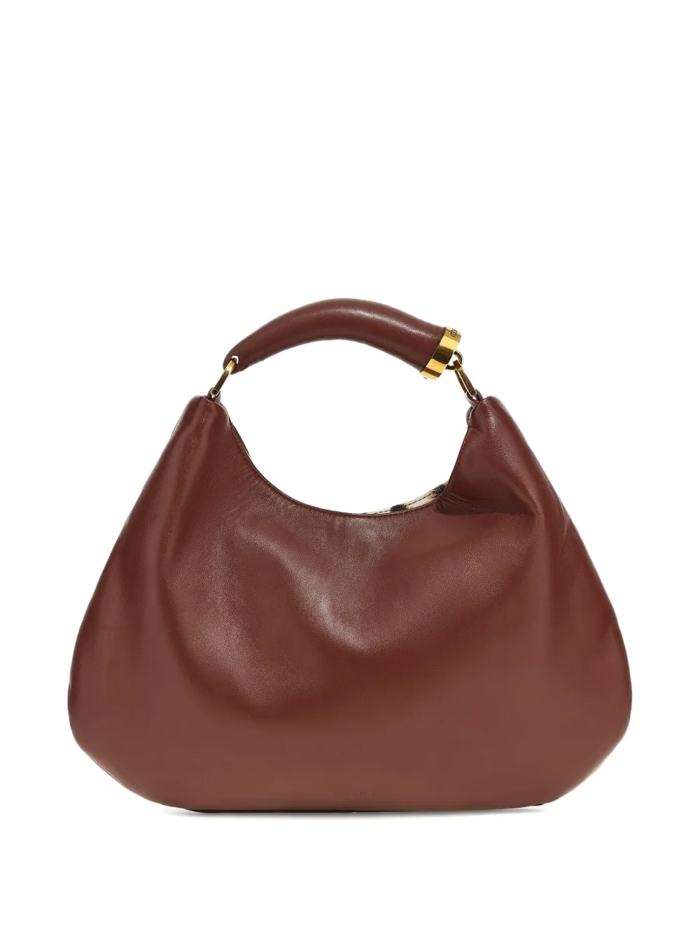 Roberto Cavalli Leather Top-handle Shoulder Bag In Brown