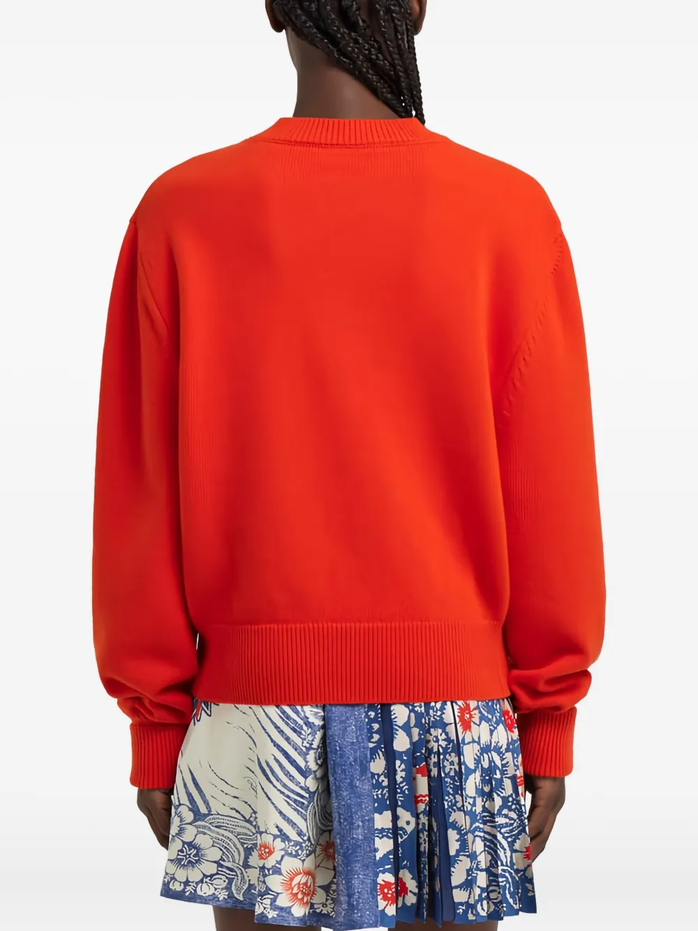 Roberto Cavalli Sweater met geborduurd logo Rood