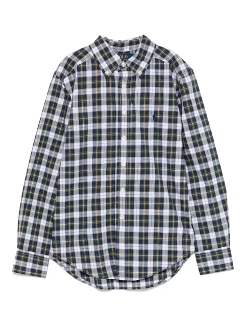 POLO RALPH LAUREN KIDS camisa con motivo de cuadros