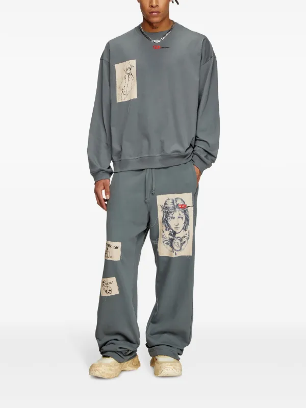 美品】DIESEL スウェット S-Boxt-Div グレー Lサイズ