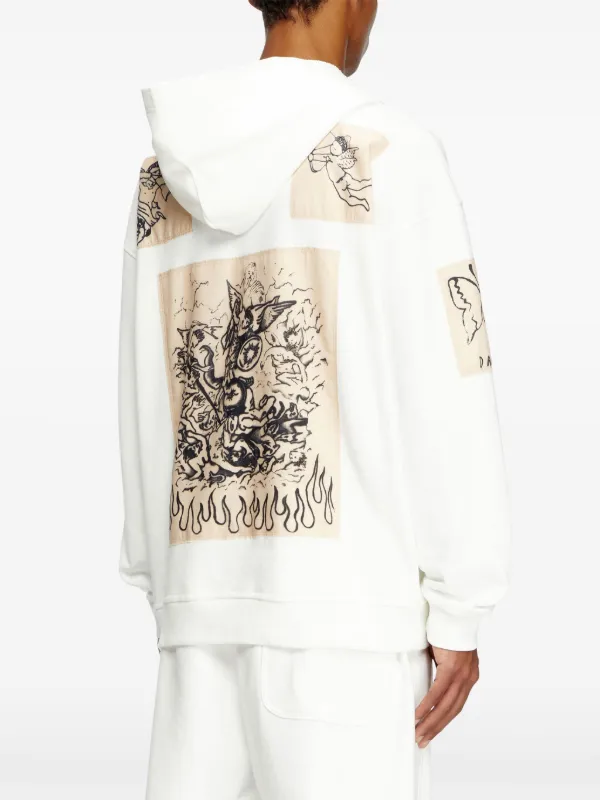 Diesel x Damiano David S-Boxt Hoodie | White | FARFETCH